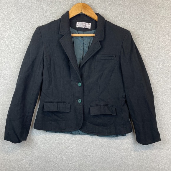 Vintage Pendleton Blazer Women 12 Jacket Virgin Wool 80s Lined Preppy Corporate - Picture 1 of 16